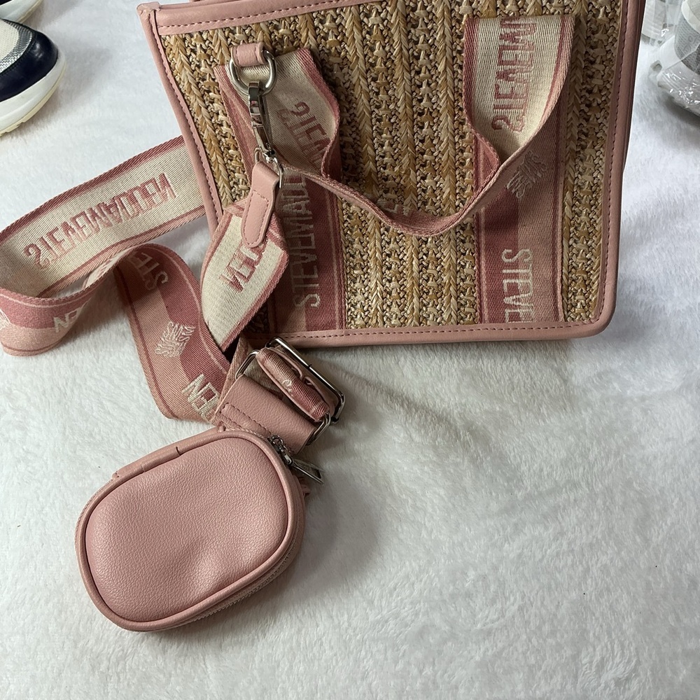 Steve Madden Pink and Tan Tote Bag - Picture 2 of 5
